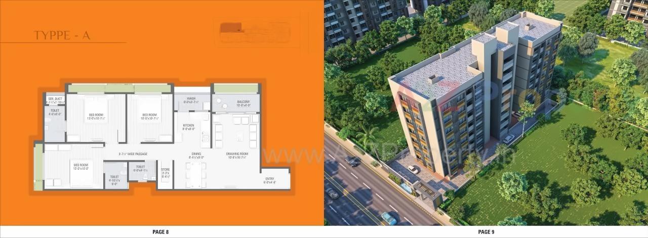 Layout of real estate project Jay Visat Signature located at Chandkheda, Ahmedabad, Gujarat