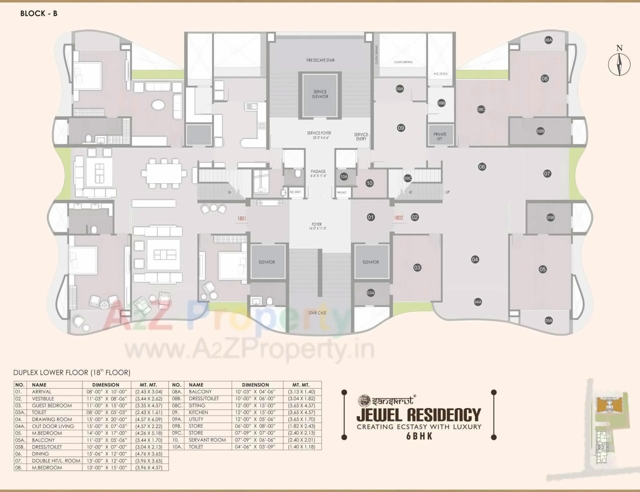 Layout of real estate project Jewel Residency located at Ambli, Ahmedabad, Gujarat