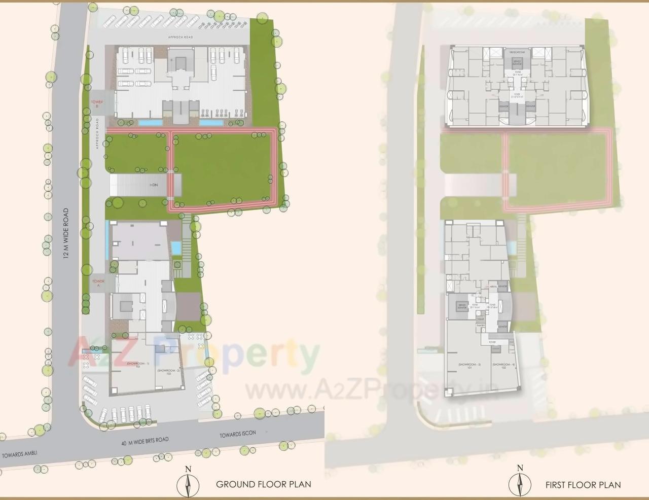 Layout of real estate project Jewel Residency located at Ambli, Ahmedabad, Gujarat