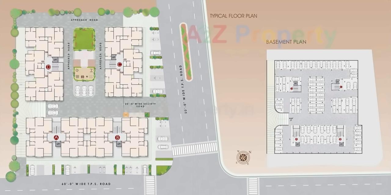 Layout of real estate project Jivan Arya Residency located at Vastral, Ahmedabad, Gujarat