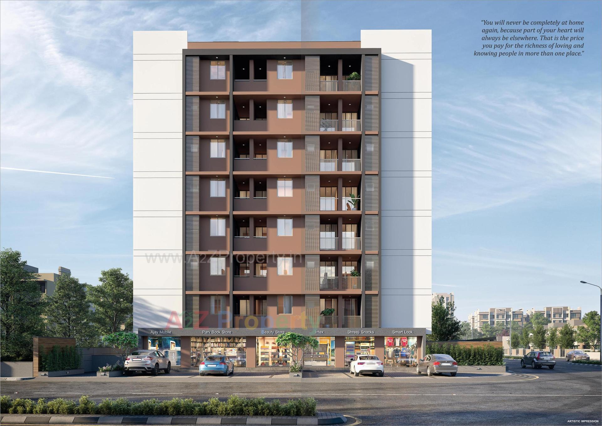 3D Elevation of real estate project Joy Heights located at Ahmedabad, Ahmedabad, Gujarat