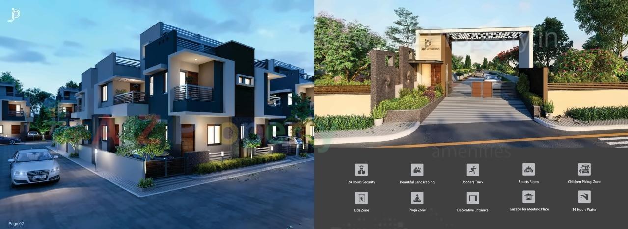 3D Elevation of real estate project Jp Residency located at Dhandhuka, Ahmedabad, Gujarat