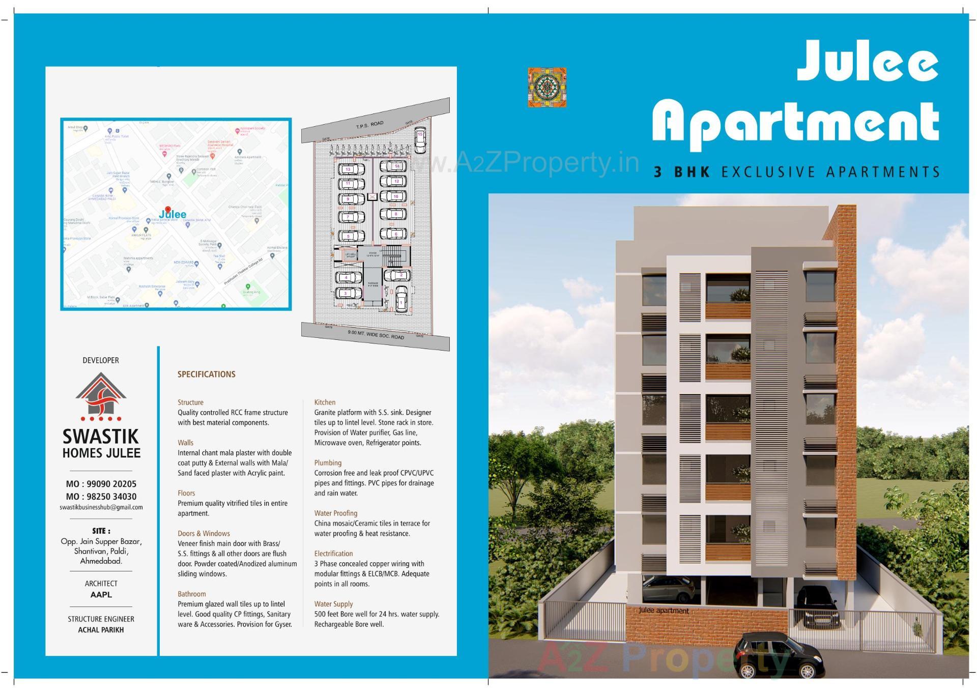  of real estate project Julee Appartment located at Paldi, Ahmedabad, Gujarat