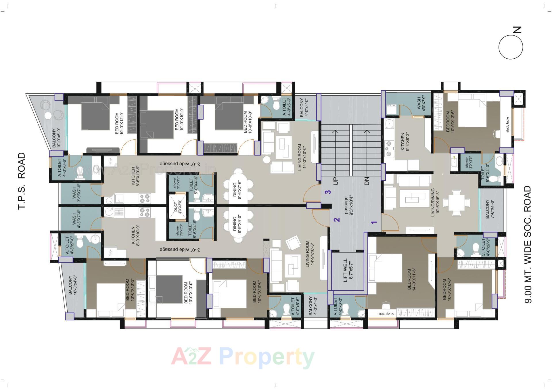 Layout of real estate project Julee Appartment located at Paldi, Ahmedabad, Gujarat