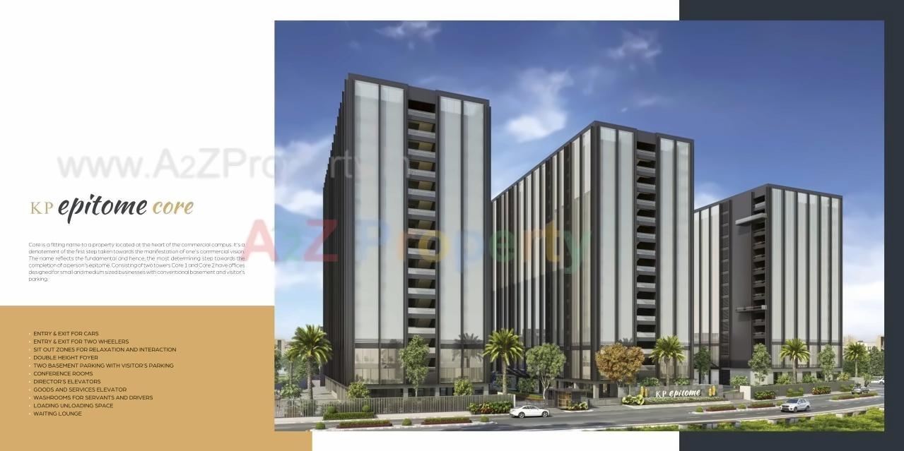 3D Elevation of real estate project K P Epitome located at Makarba, Ahmedabad, Gujarat