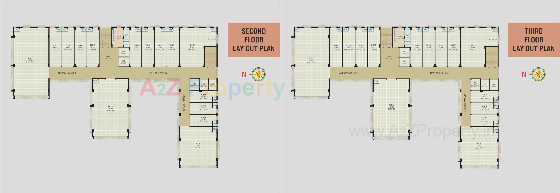 Layout of real estate project K Star Business Hub located at Muthiya, Ahmedabad, Gujarat