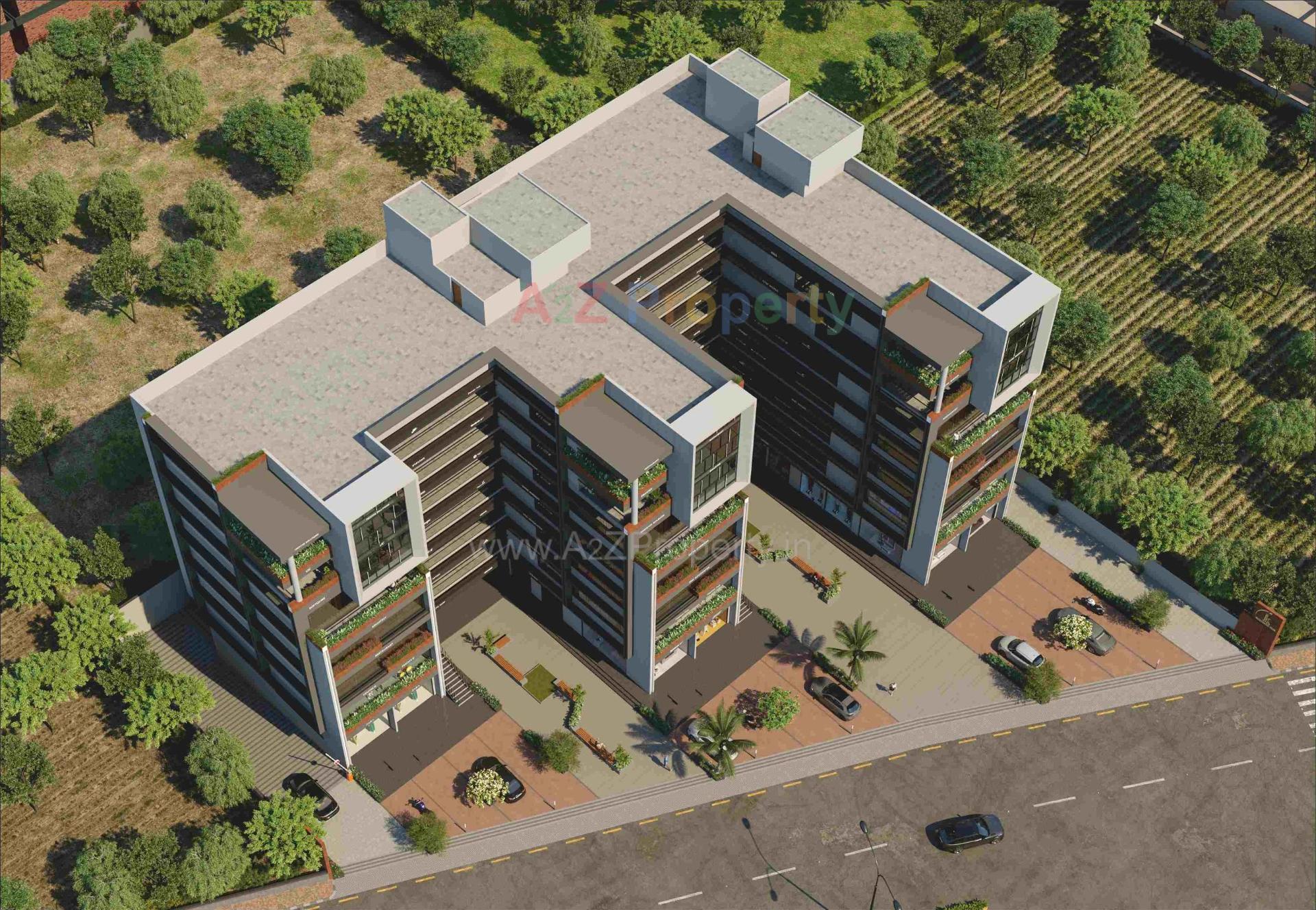 3D Elevation of real estate project K Star Business Hub located at Muthiya, Ahmedabad, Gujarat