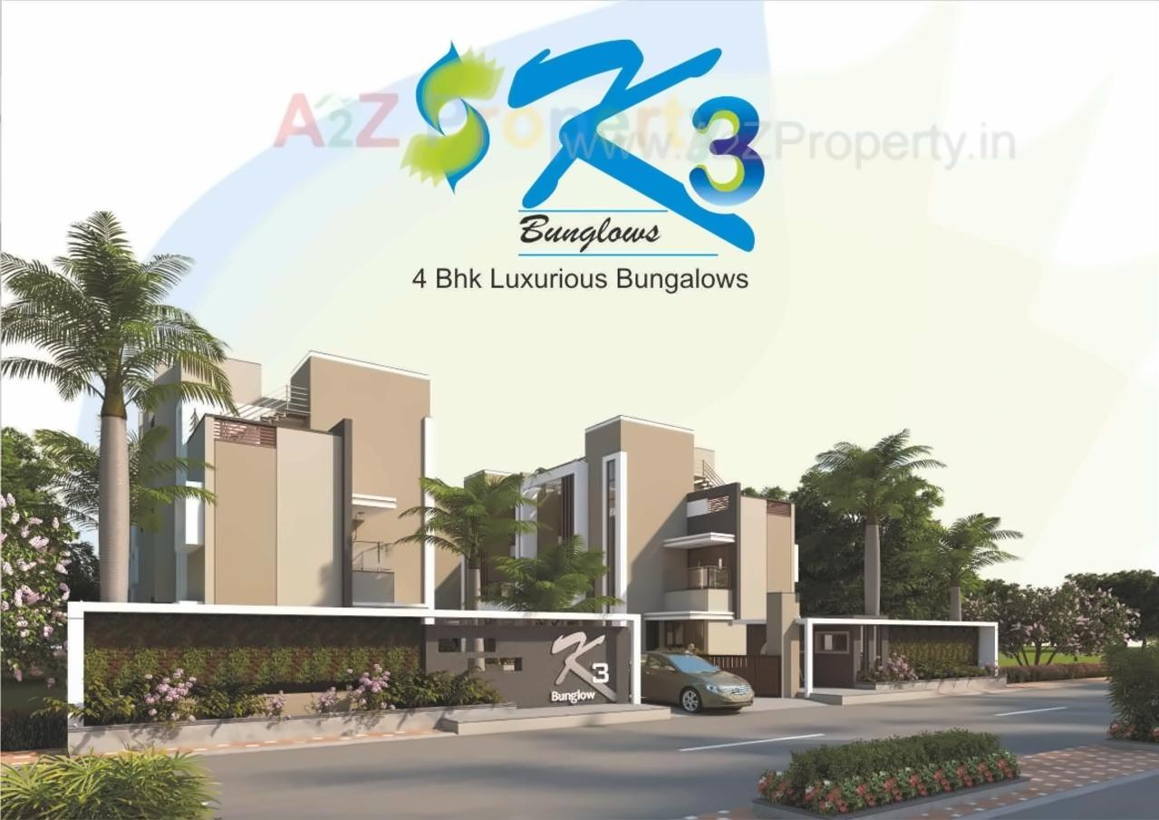 3D Elevation of real estate project K3 Bunglows located at Chandkheda, Ahmedabad, Gujarat