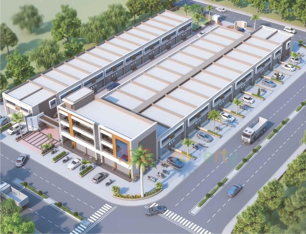 3D Elevation of real estate project Kabir Estate located at Ahmedabad, Ahmedabad, Gujarat