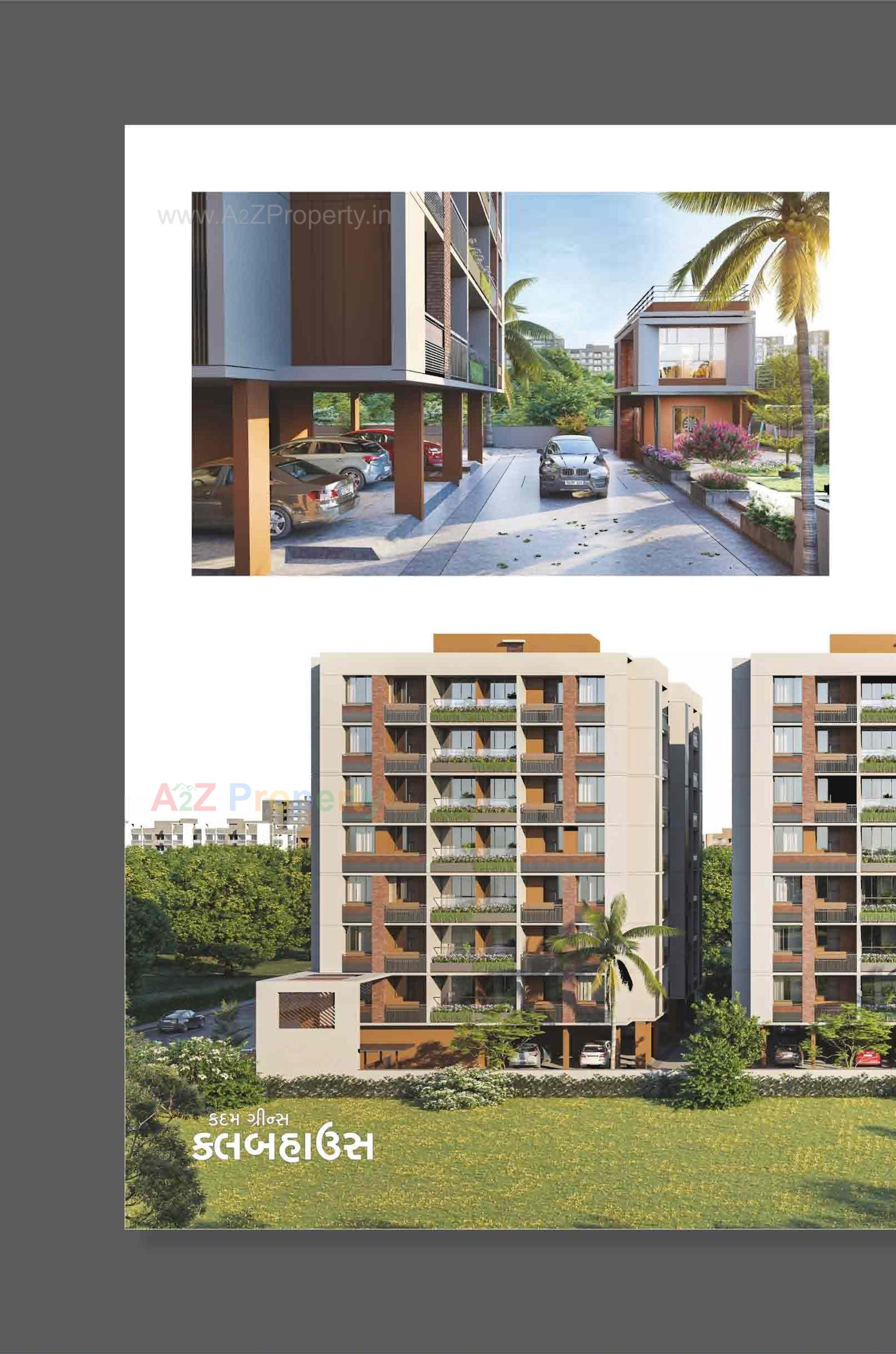 3D Elevation of real estate project Kadam Greens located at Hathijan, Ahmedabad, Gujarat