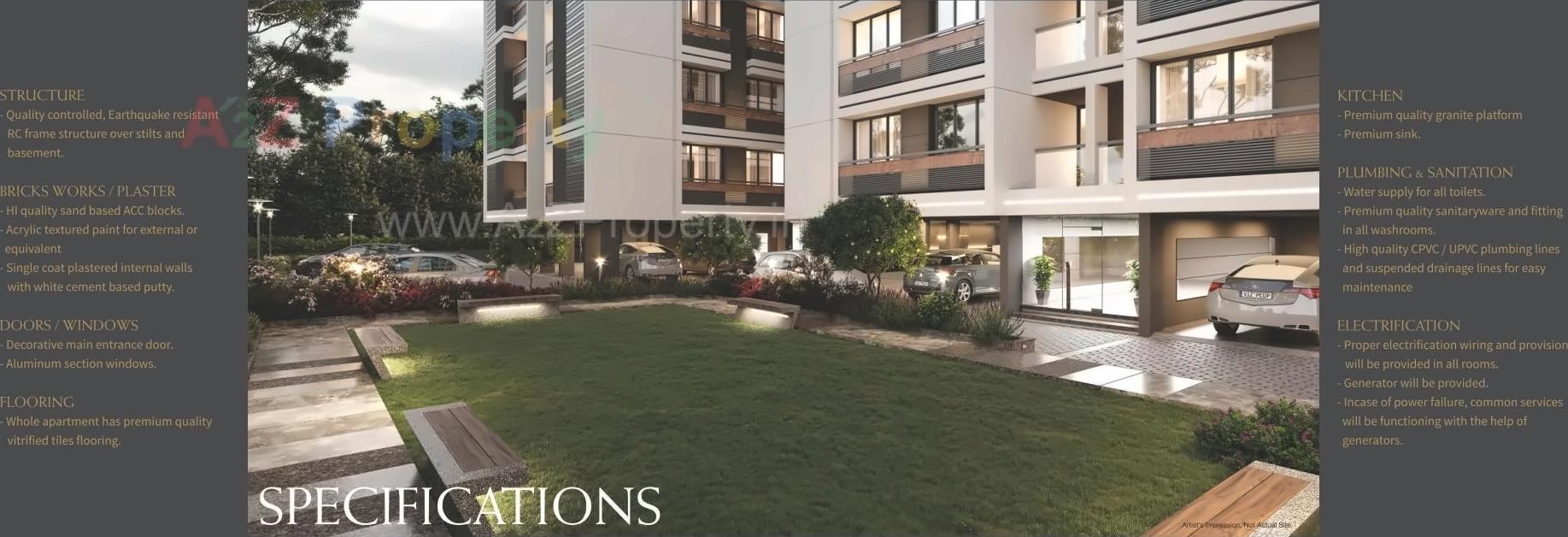 3D Elevation of real estate project Kadamb Greens located at Zundal, Ahmedabad, Gujarat