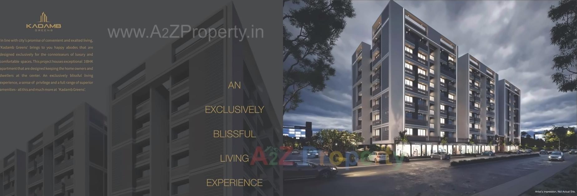 3D Elevation of real estate project Kadamb Greens located at Zundal, Ahmedabad, Gujarat