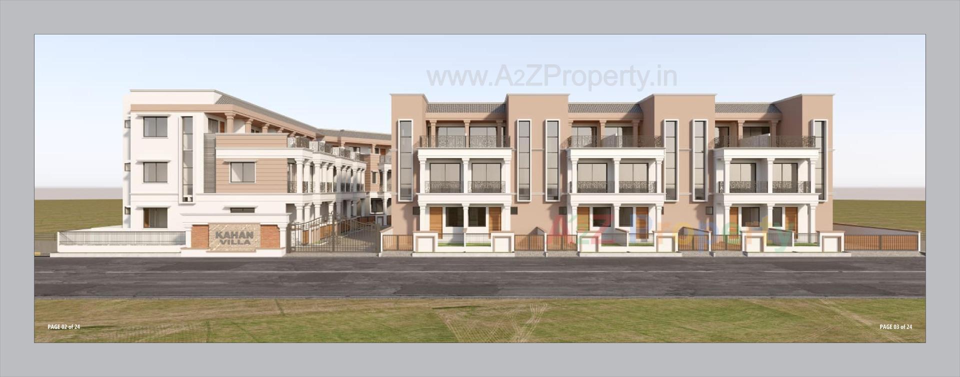 3D Elevation of real estate project Kahan Villa located at Geratpur, Ahmedabad, Gujarat