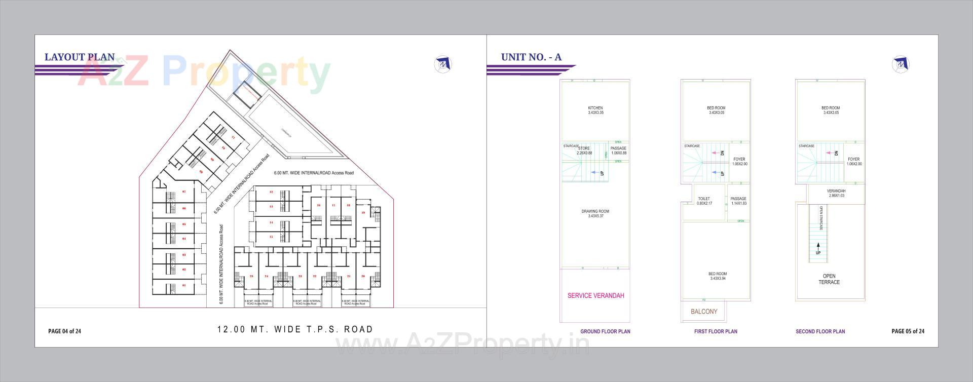 Layout of real estate project Kahan Villa located at Geratpur, Ahmedabad, Gujarat