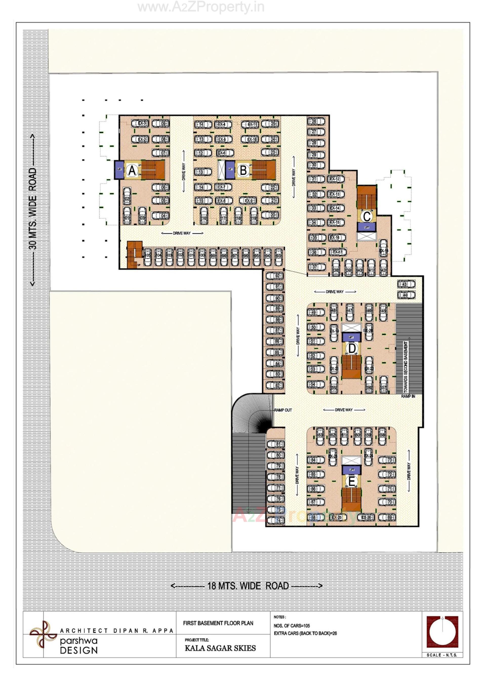 Layout of real estate project Kala Sagar Skies located at Ahmedabad, Ahmedabad, Gujarat