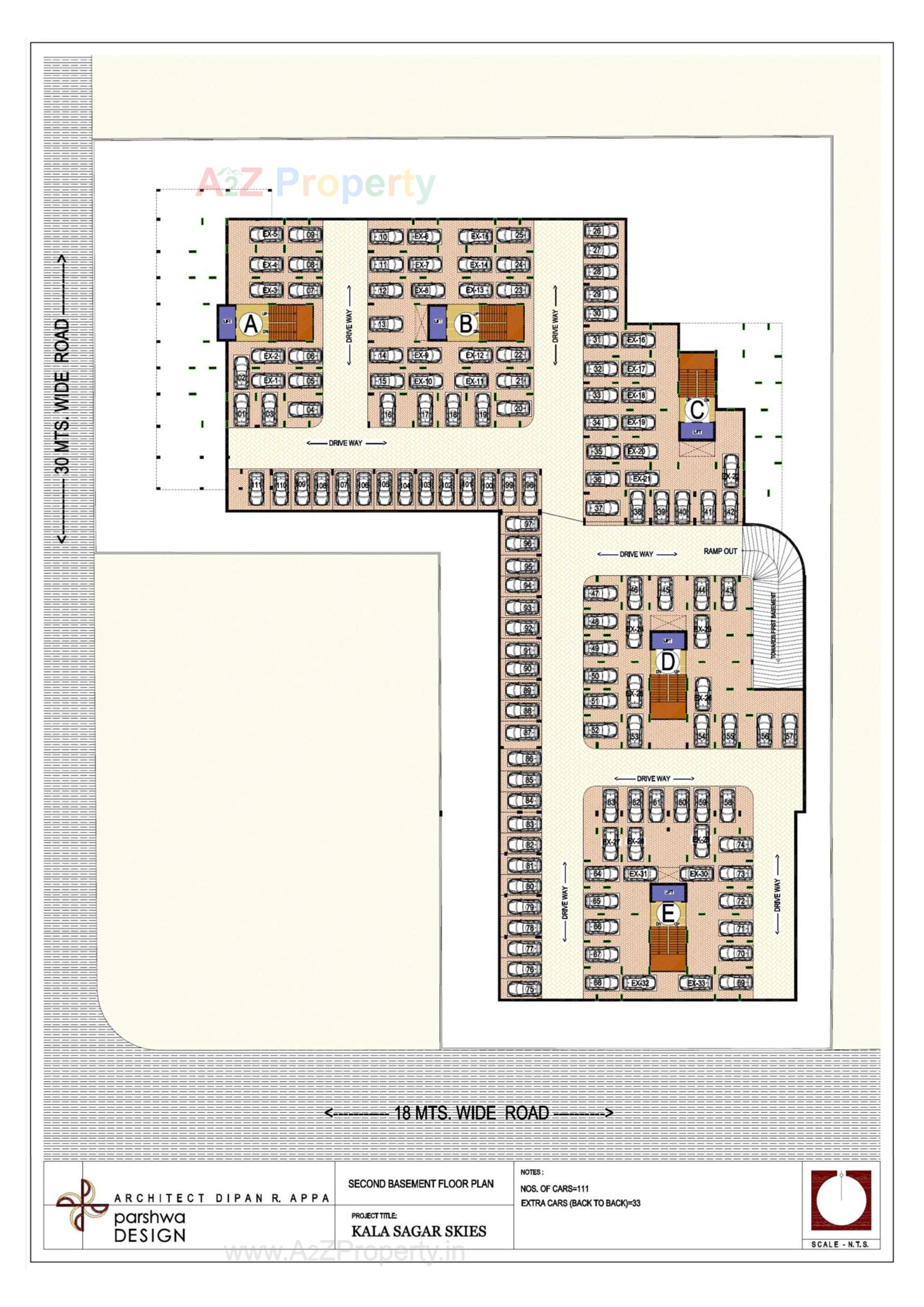 Layout of real estate project Kala Sagar Skies located at Ahmedabad, Ahmedabad, Gujarat