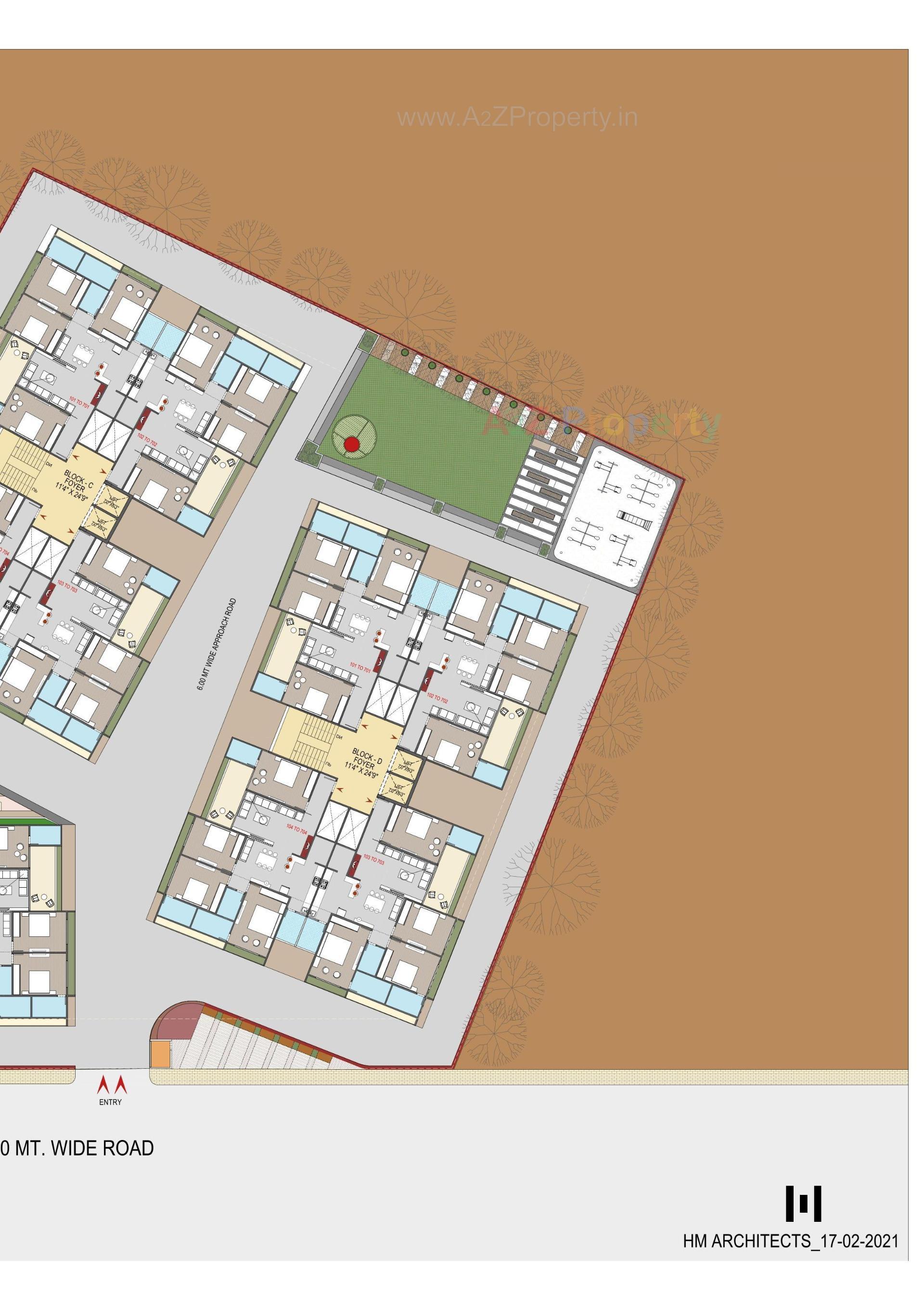 Layout of real estate project Kala Samartheshwar located at Ellisbridge, Ahmedabad, Gujarat