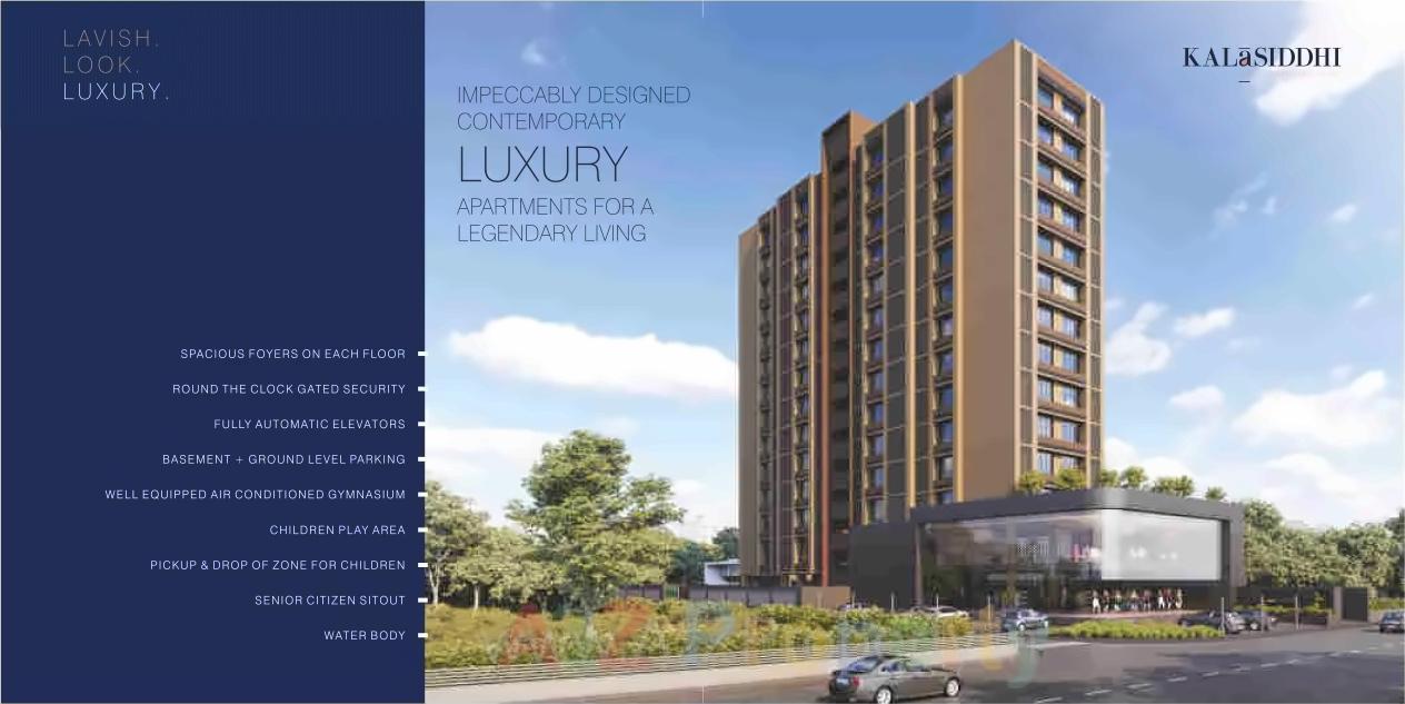 3D Elevation of real estate project Kala Siddhi located at Changispur, Ahmedabad, Gujarat