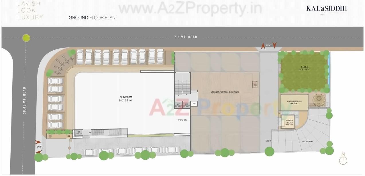 Layout of real estate project Kala Siddhi located at Changispur, Ahmedabad, Gujarat