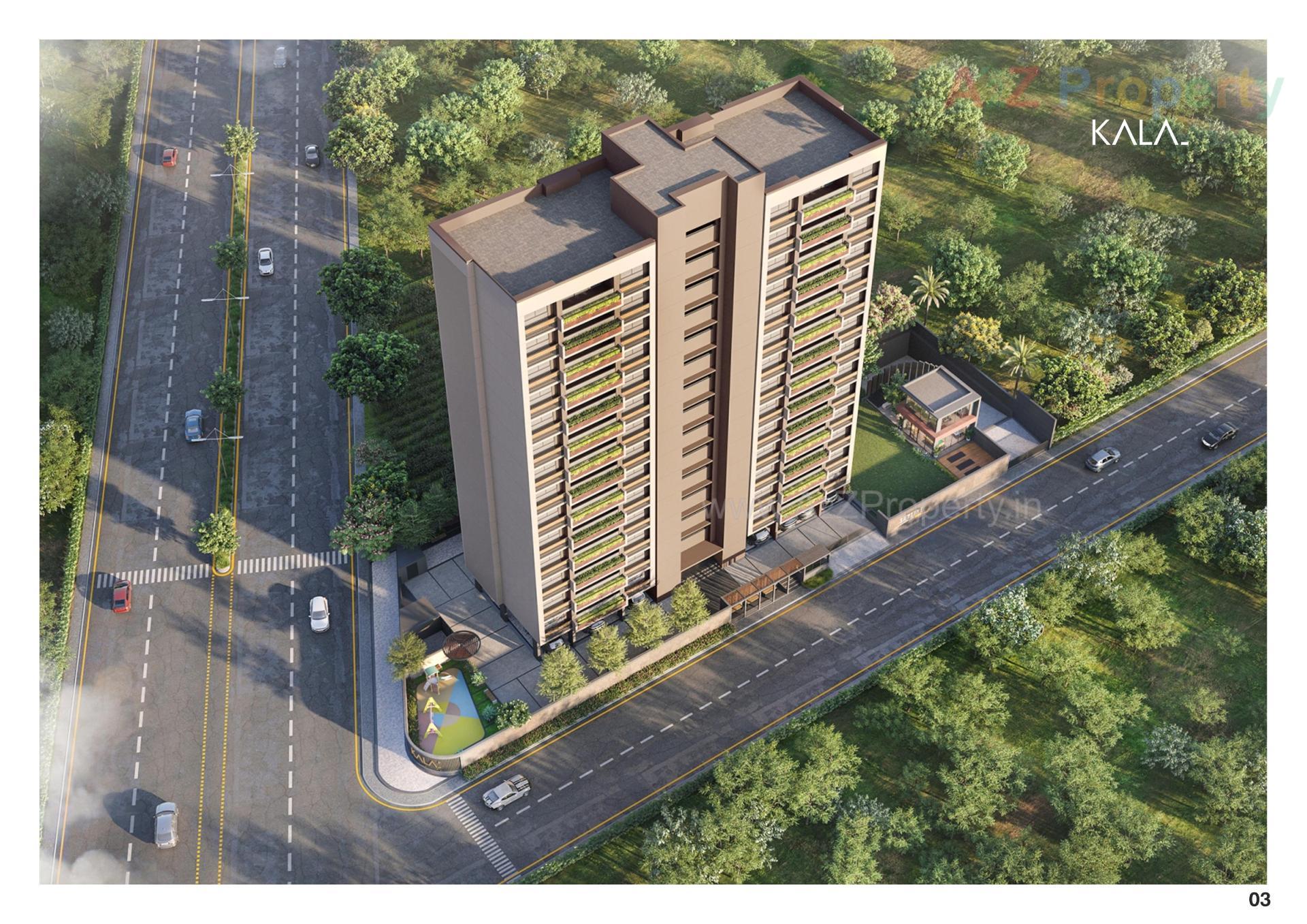 3D Elevation of real estate project Kalasagar Skyline located at Shahibaug, Ahmedabad, Gujarat