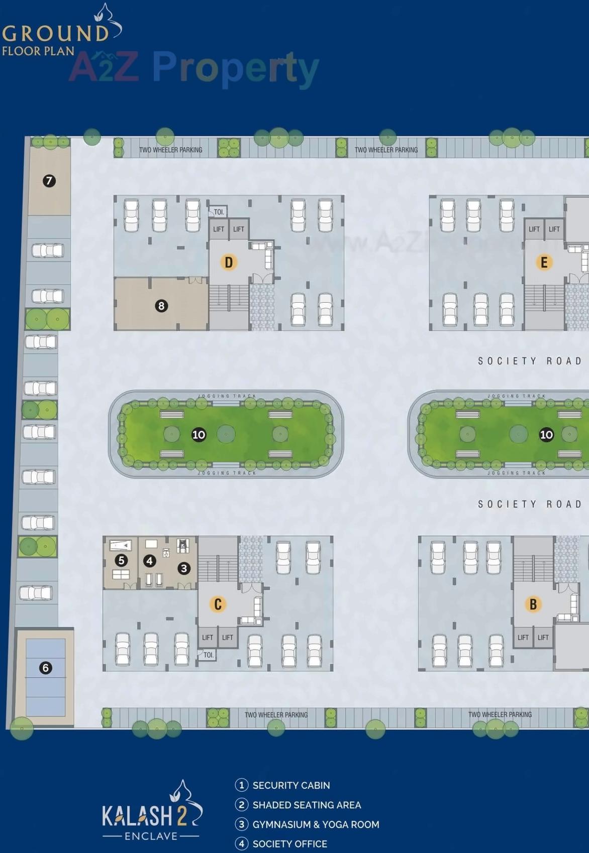 Layout of real estate project Kalash Enclave located at Ahmedabad, Ahmedabad, Gujarat