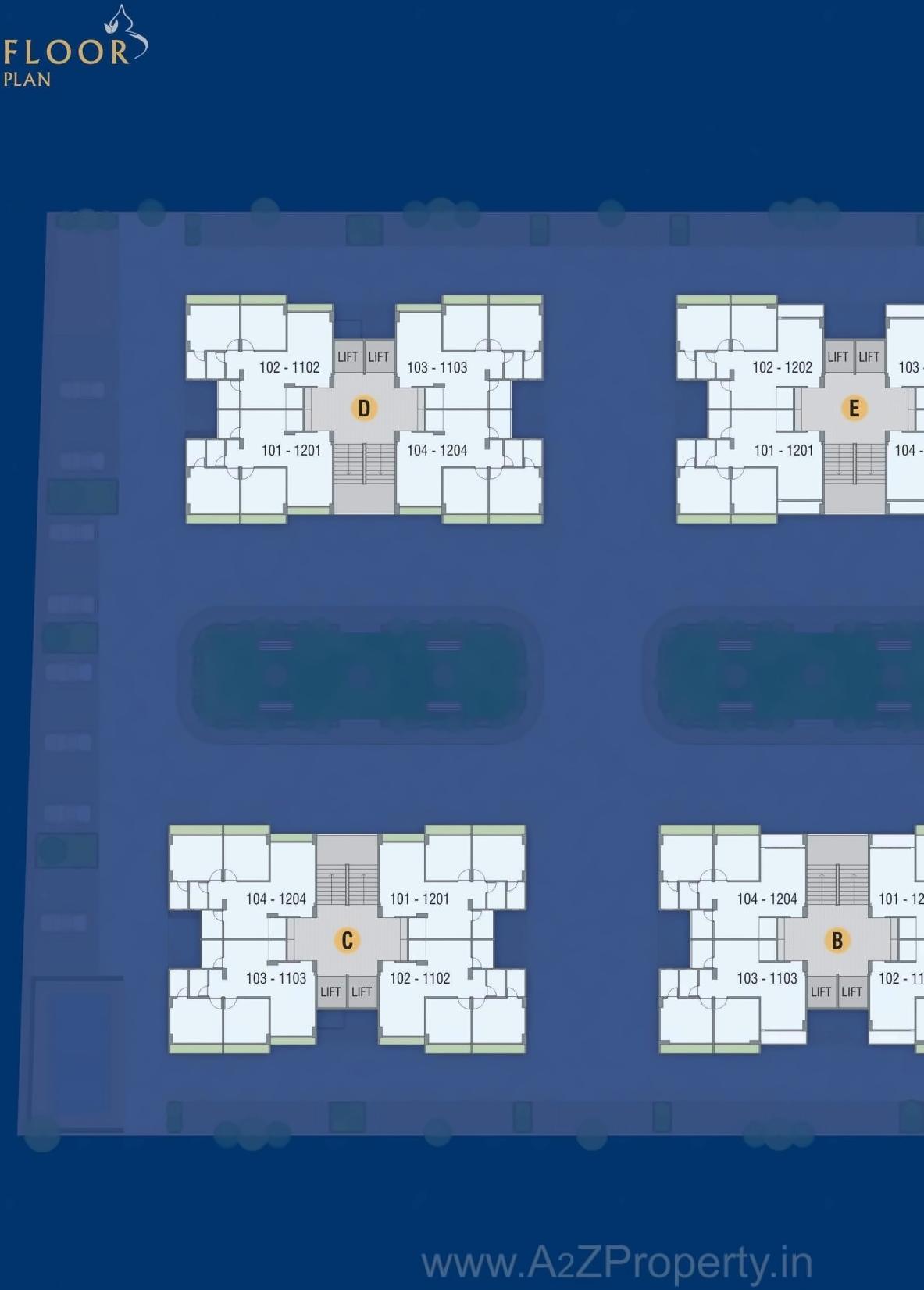 Layout of real estate project Kalash Enclave located at Ahmedabad, Ahmedabad, Gujarat