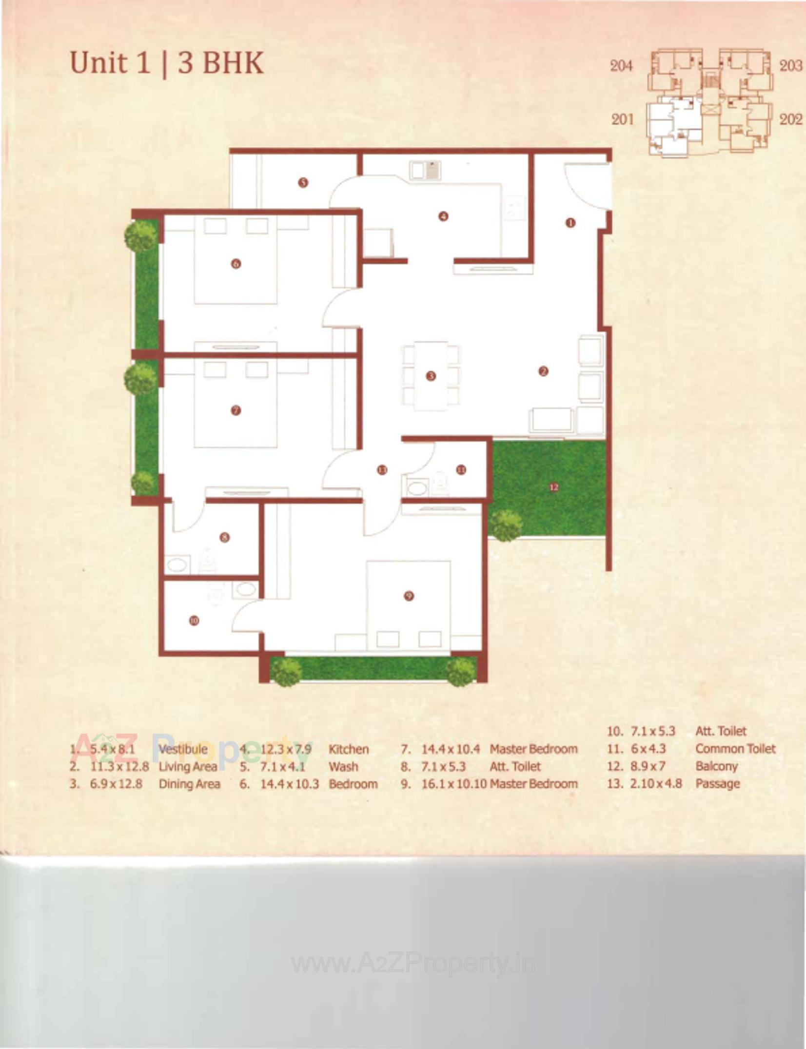Layout of real estate project Kalash located at Paldi, Ahmedabad, Gujarat