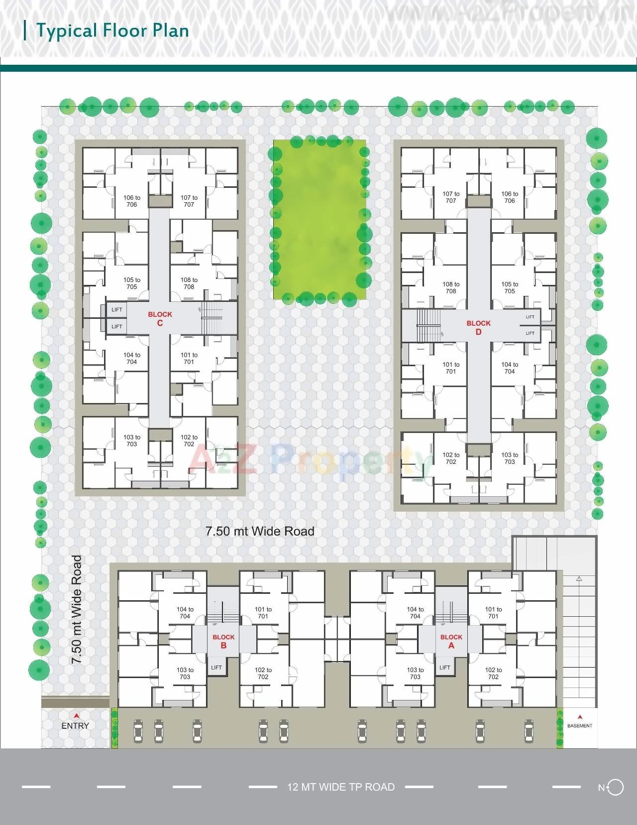 Layout of real estate project Kalash Enclave located at Vatva, Ahmedabad, Gujarat