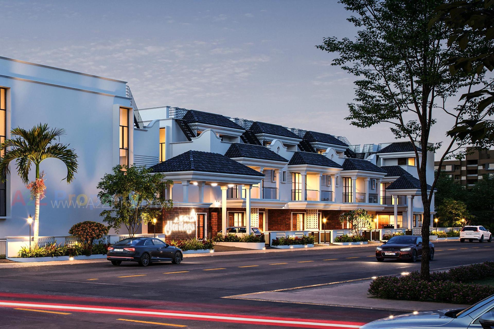 3D Elevation of real estate project Kalash Heritage located at Lambha, Ahmedabad, Gujarat