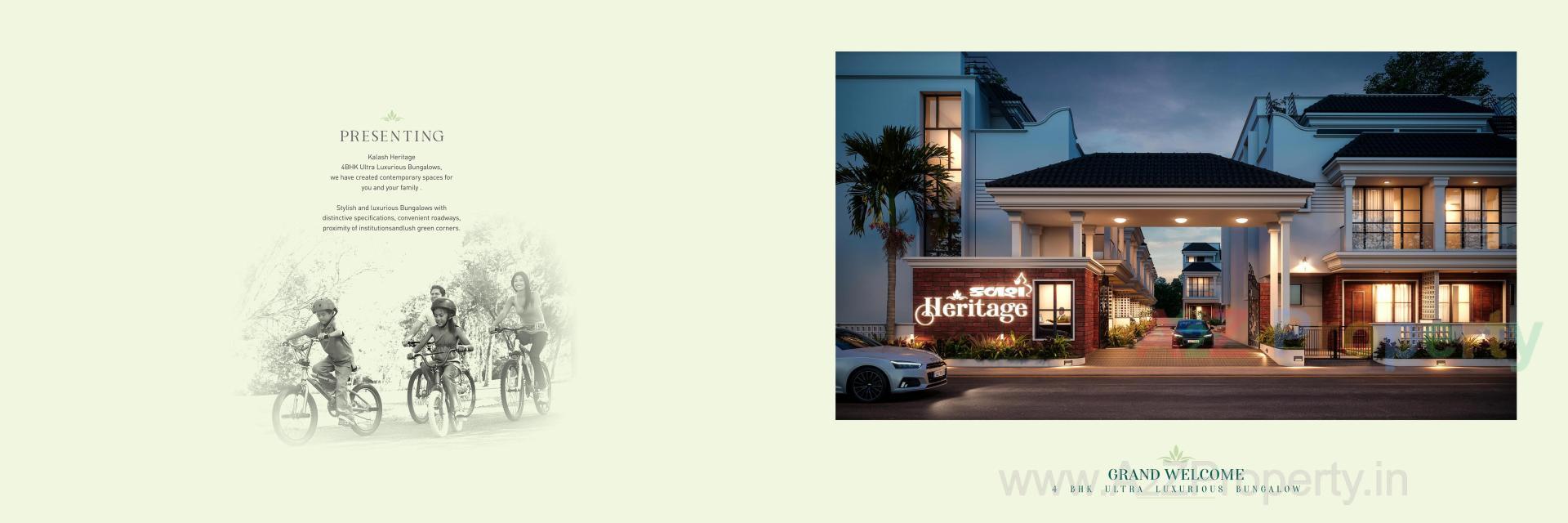 3D Elevation of real estate project Kalash Heritage located at Lambha, Ahmedabad, Gujarat