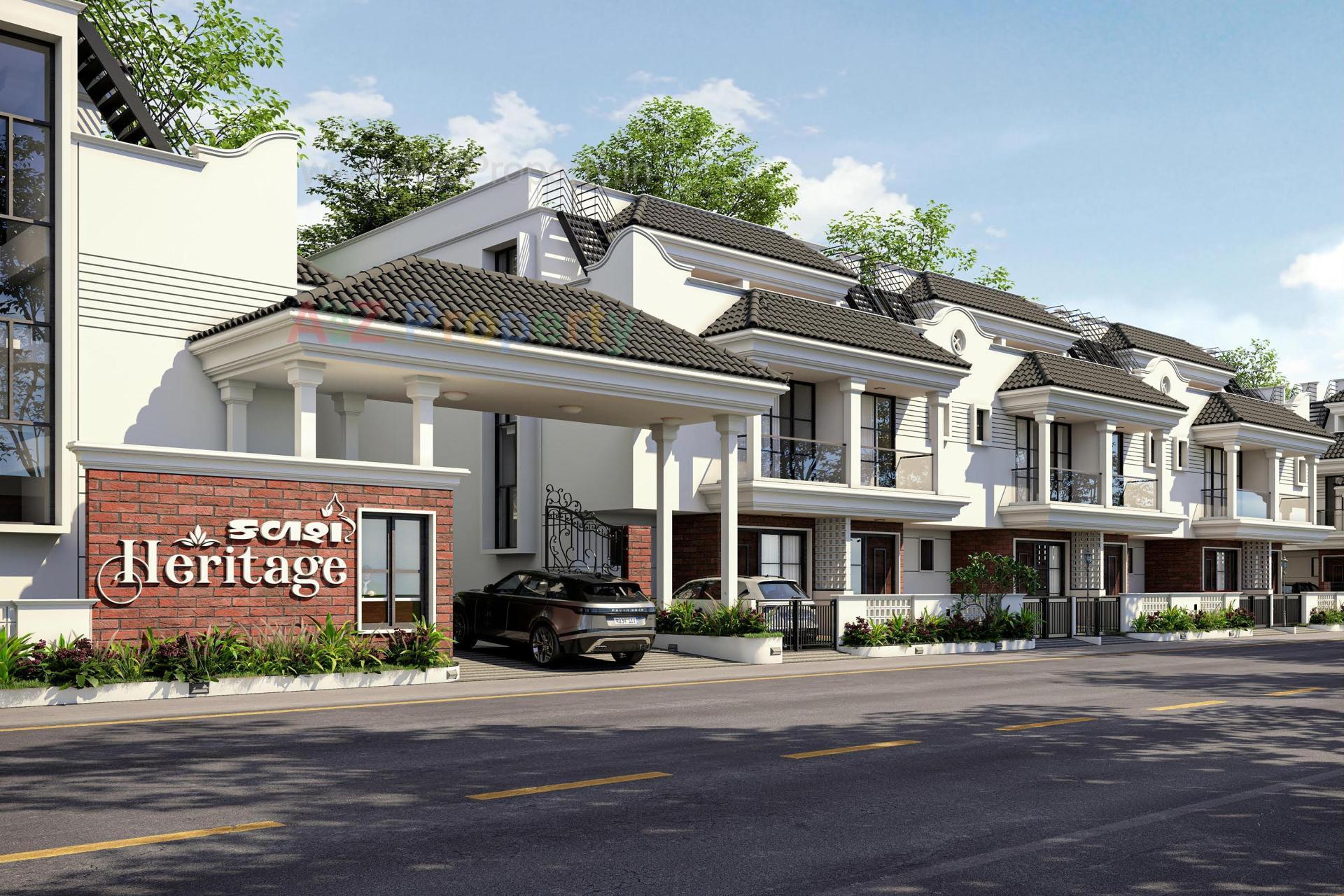 3D Elevation of real estate project Kalash Heritage located at Lambha, Ahmedabad, Gujarat