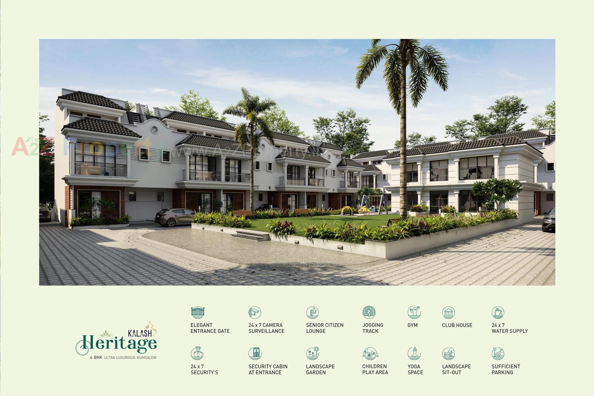 3D Elevation of real estate project Kalash Heritage located at Lambha, Ahmedabad, Gujarat