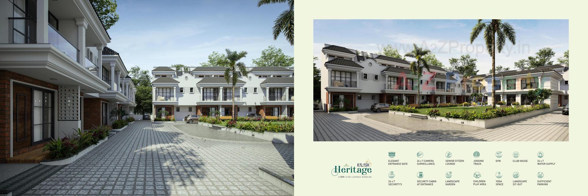 3D Elevation of real estate project Kalash Heritage located at Lambha, Ahmedabad, Gujarat