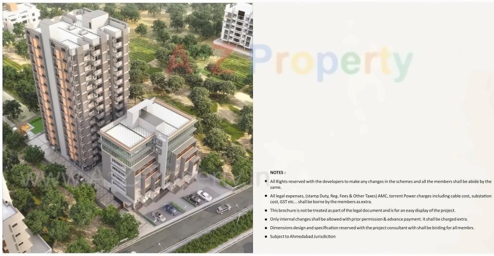 3D Elevation of real estate project Kalash Plaza   Kalash Parisar located at Muthiya, Ahmedabad, Gujarat