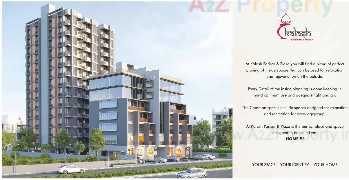 3D Elevation of real estate project Kalash Plaza   Kalash Parisar located at Muthiya, Ahmedabad, Gujarat