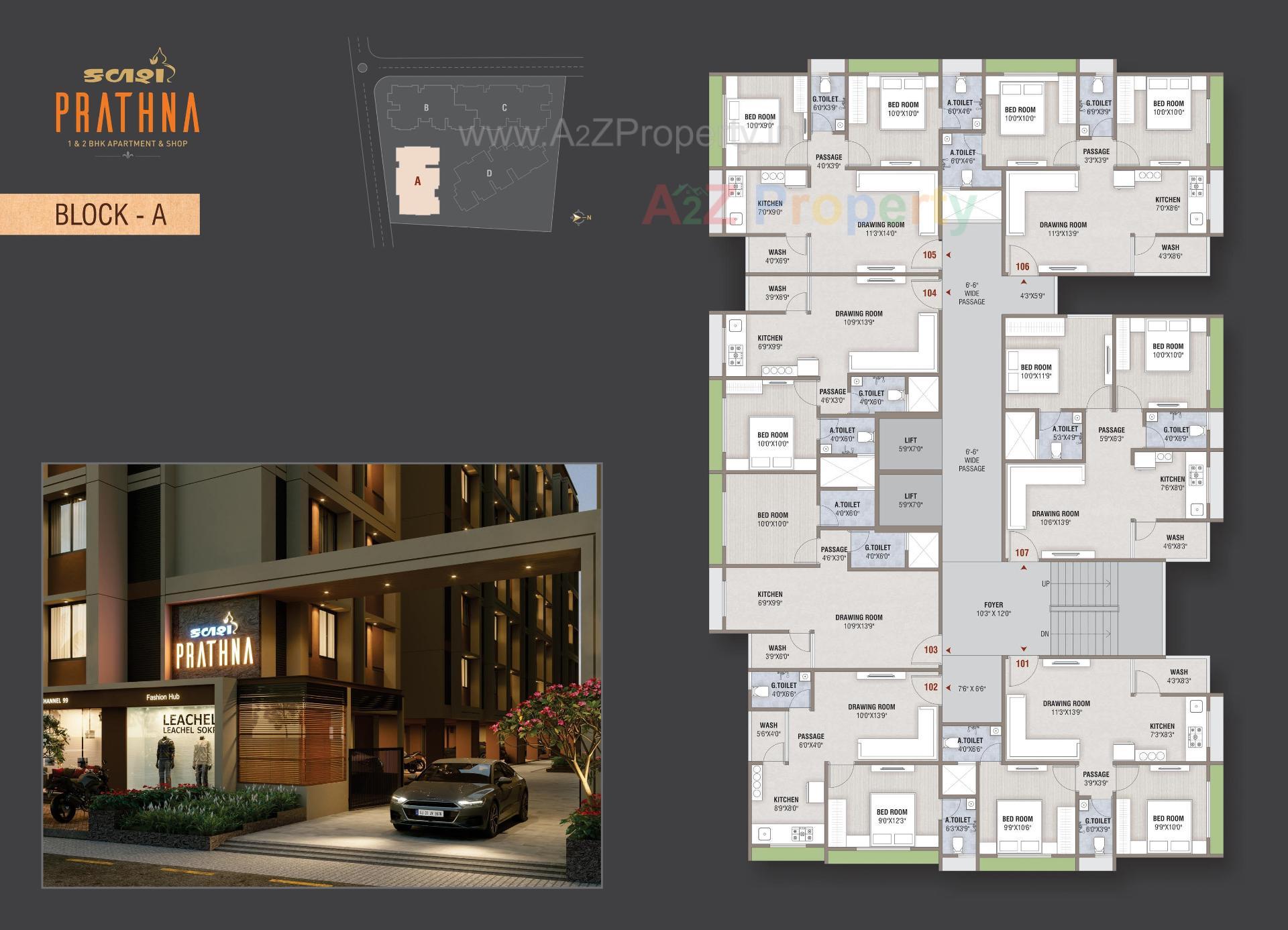Layout of real estate project Kalash Prathna located at Vatva, Ahmedabad, Gujarat