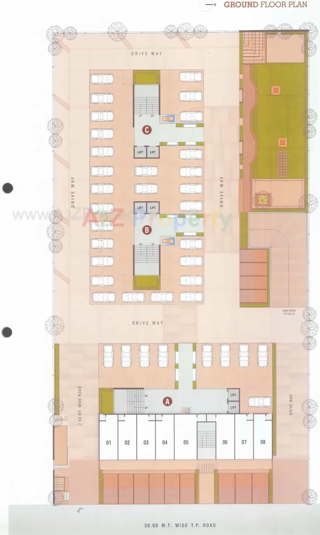 Layout of real estate project Kalash located at Chandkheda, Ahmedabad, Gujarat