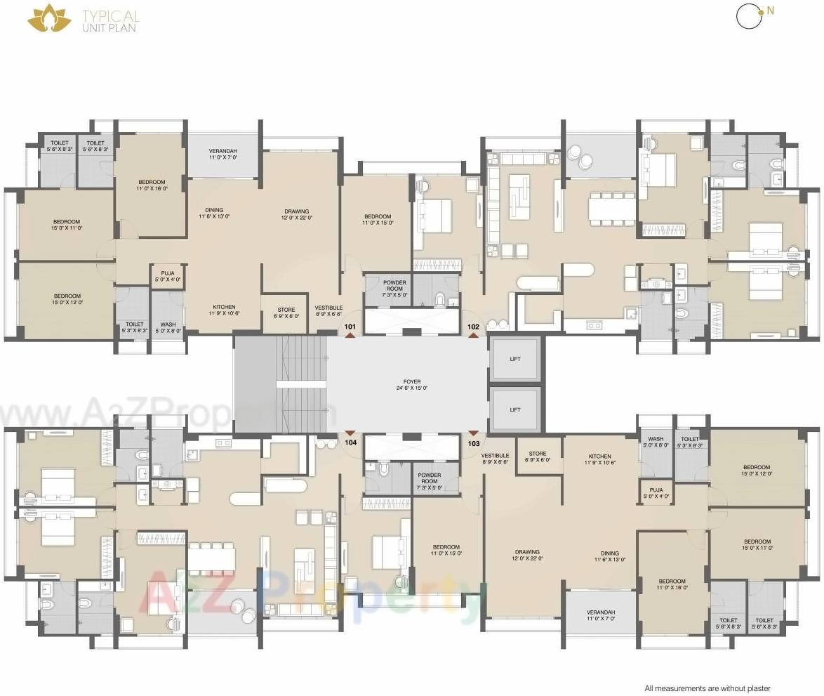 Layout of real estate project Kalatirth Premium located at Motera, Ahmedabad, Gujarat