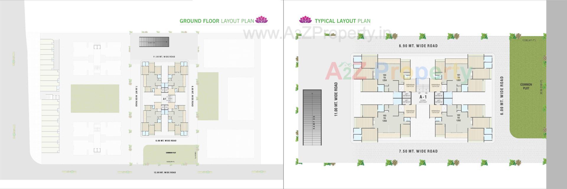 Layout of real estate project Kalhar Greens located at Ahmedabad, Ahmedabad, Gujarat