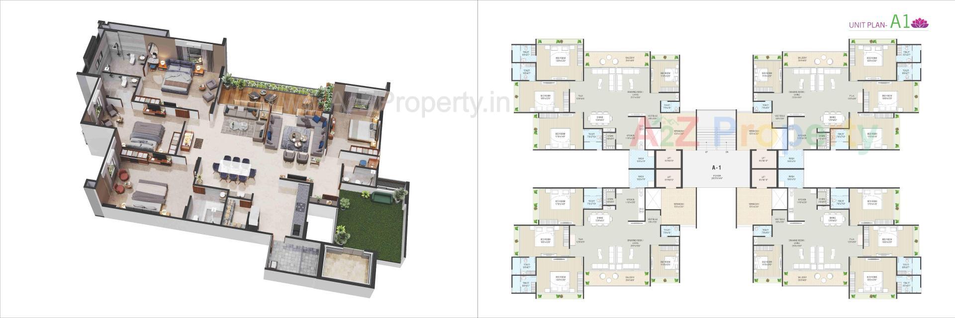 Layout of real estate project Kalhar Greens located at Ahmedabad, Ahmedabad, Gujarat