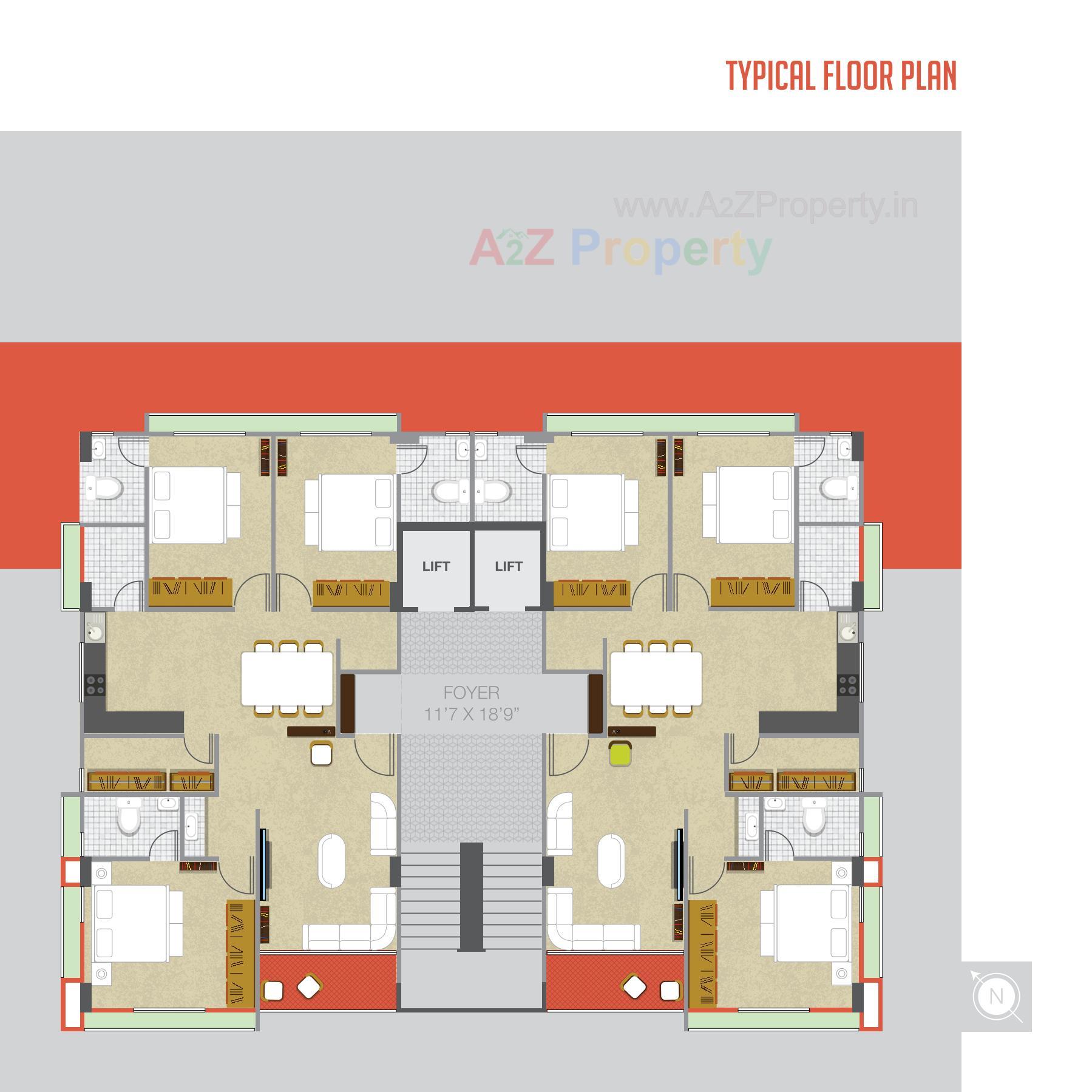 Layout of real estate project Kallisto located at Vejalpur, Ahmedabad, Gujarat