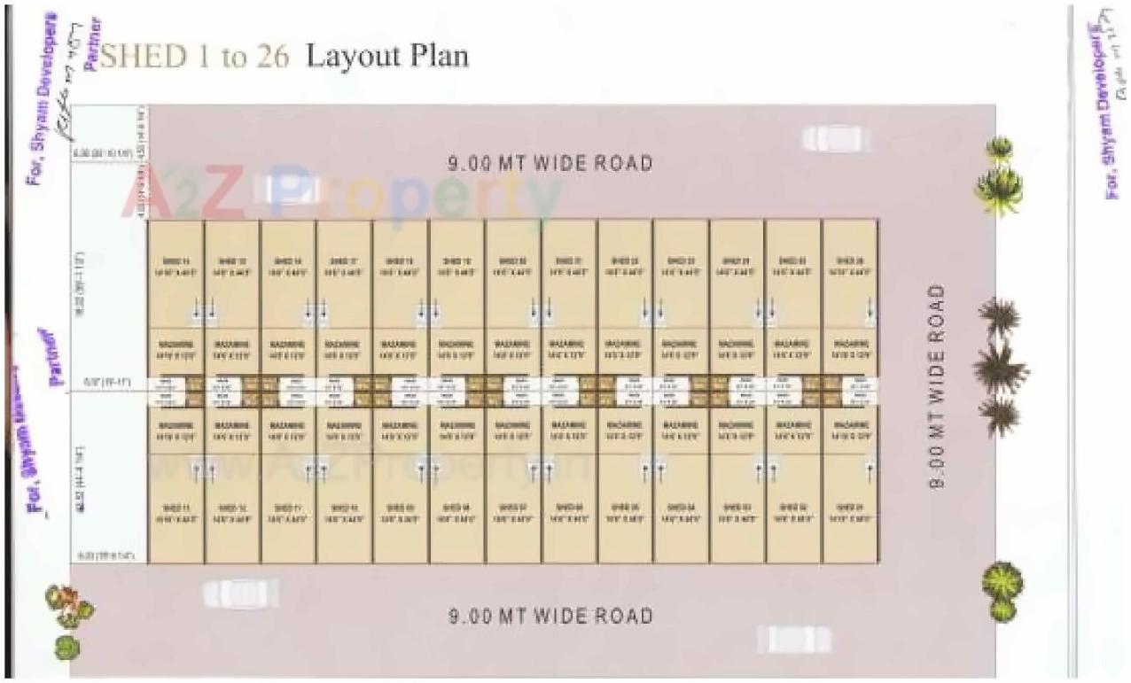 Layout of real estate project Kalp Industrial Park located at Nikol, Ahmedabad, Gujarat