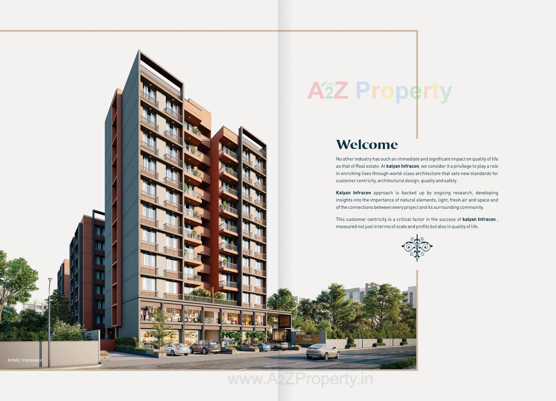 3D Elevation of real estate project Kalyan Heights located at Ahmedabad, Ahmedabad, Gujarat