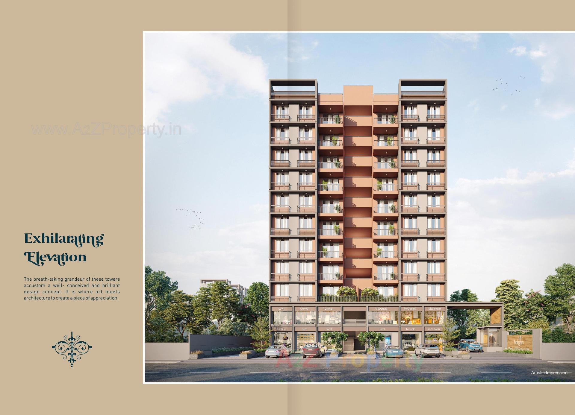 3D Elevation of real estate project Kalyan Heights located at Ahmedabad, Ahmedabad, Gujarat