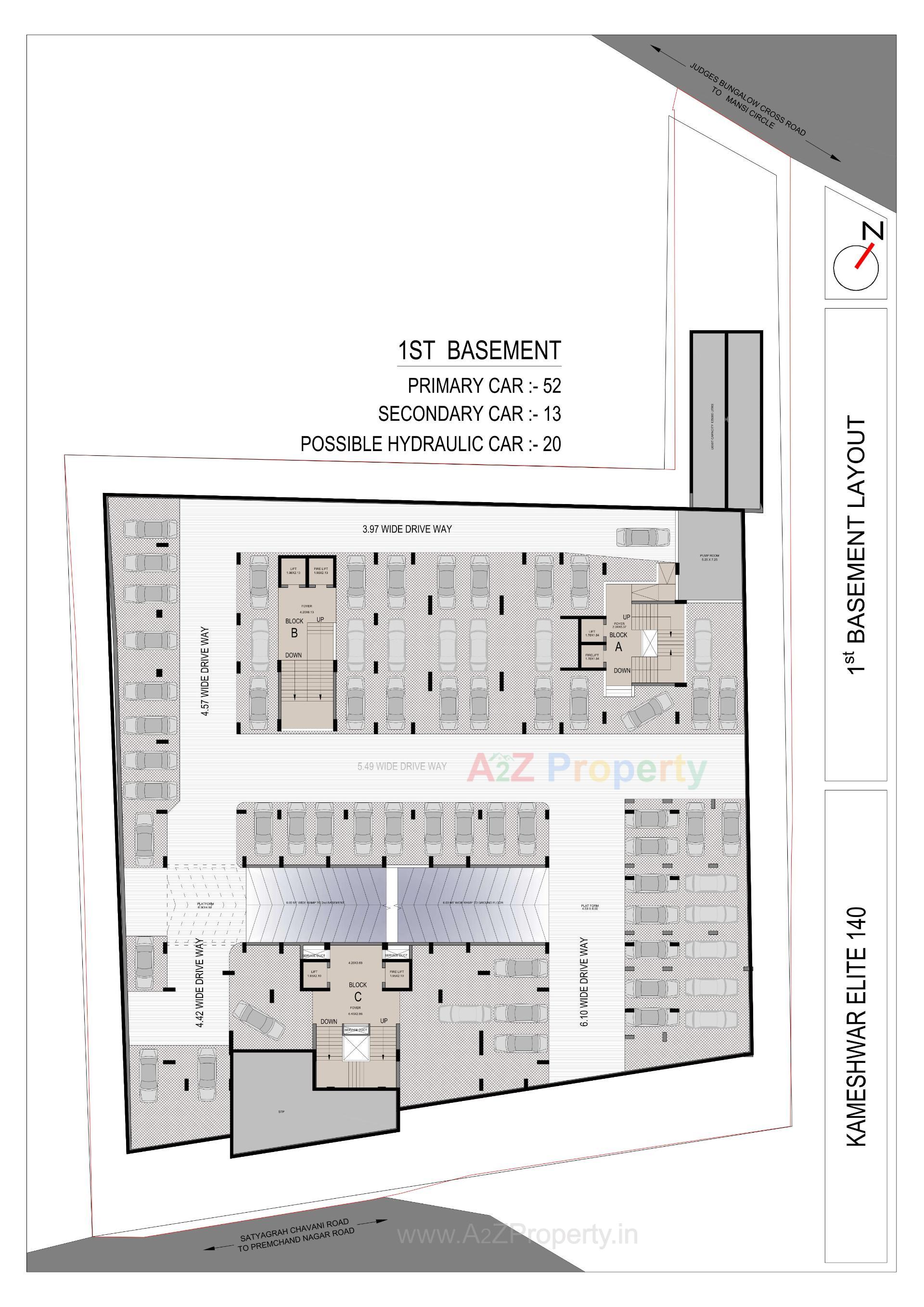 Layout of real estate project Kameshwar Elite 140 located at Bodakdev, Ahmedabad, Gujarat