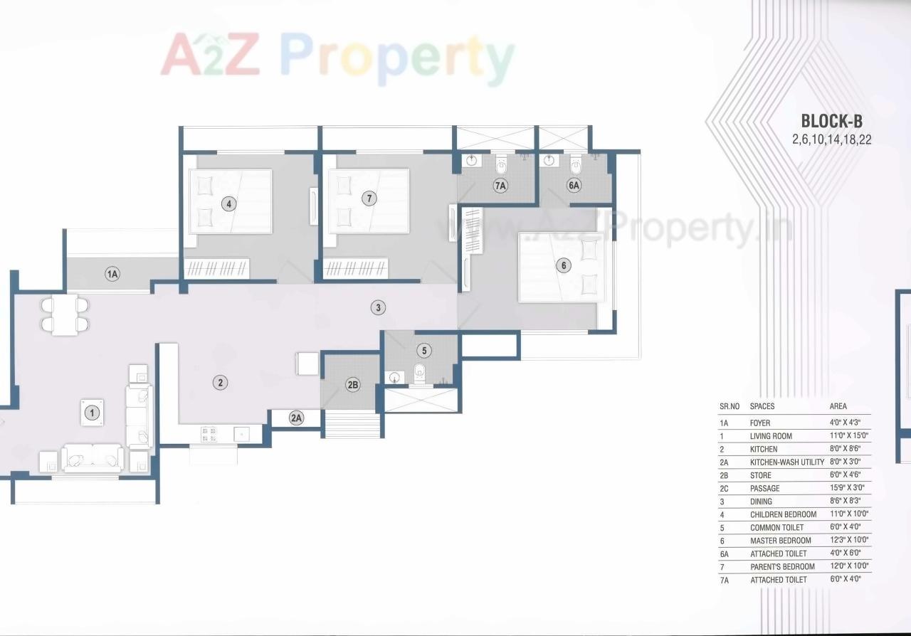 Layout of real estate project Kameshwar Jay Apartment located at Ahmedabad, Ahmedabad, Gujarat