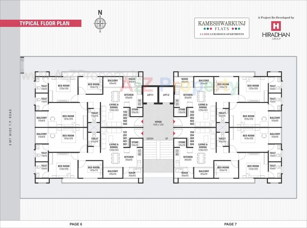 Layout of real estate project Kameshwarkunj located at Paldi, Ahmedabad, Gujarat