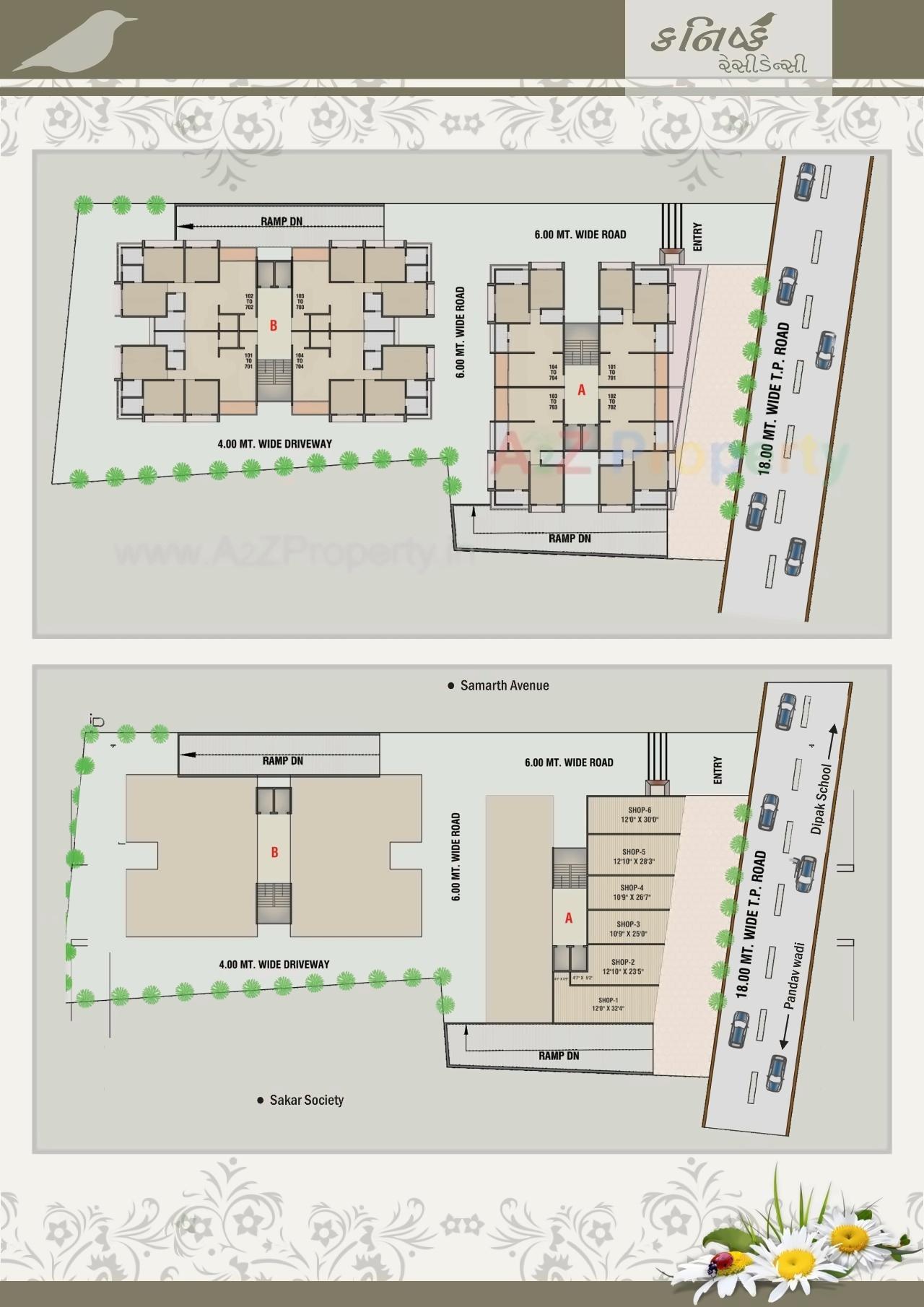 Layout of real estate project Kanishk Residency located at Nikol, Ahmedabad, Gujarat