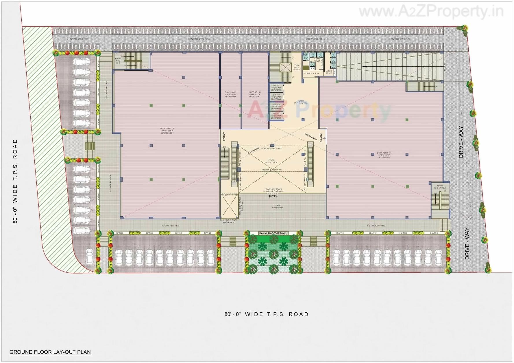 Layout of real estate project Kankubag Mall located at Ahmedabad, Ahmedabad, Gujarat
