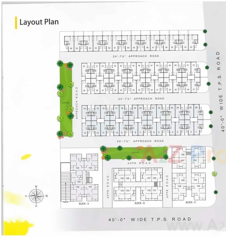 Layout of real estate project Kansas County located at Vastral, Ahmedabad, Gujarat